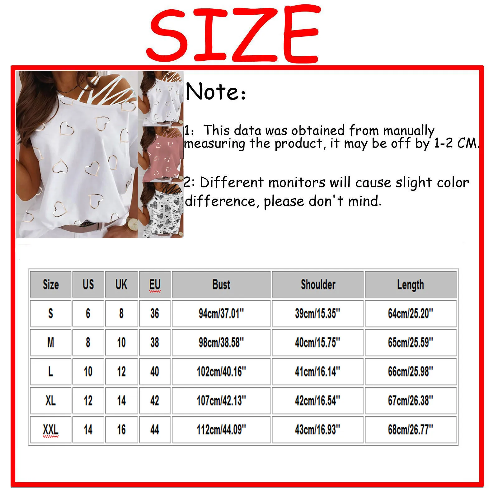 

Hearts Printed Summer Women's T Shirt Casual Round Neck Tshirt Lace Hollow Stitching Short Sleeve Blouse Top Lady Streewear