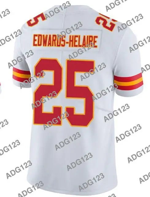 

Stitch Kansas City Clyde Edwards-Helaire White Men Women Kid Youth Vapor Limited Jersey