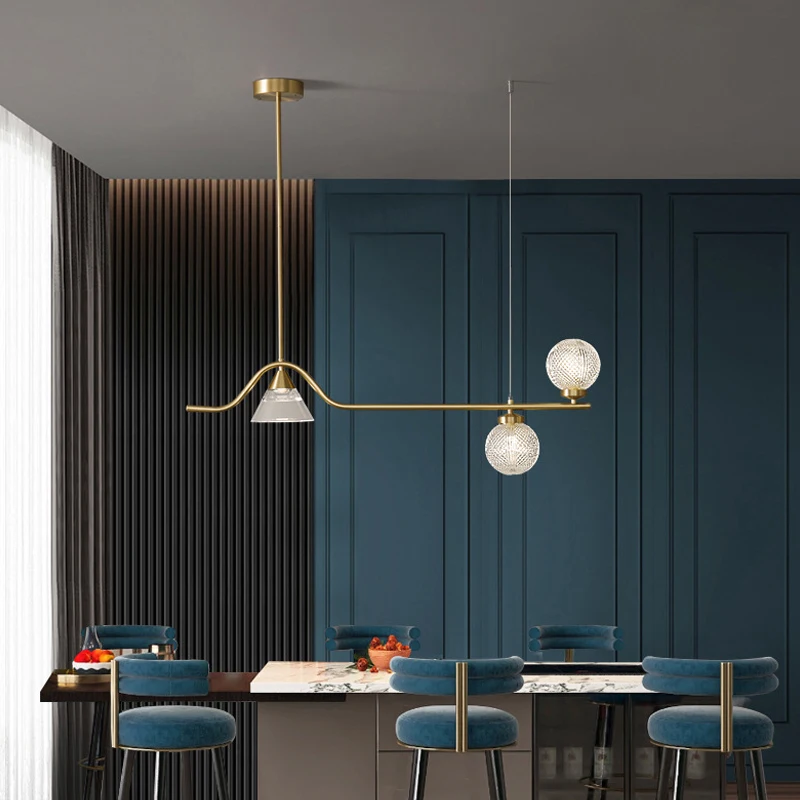 Comprare Lampade A Sospensione Moderne A LED A Soffitto In Rame Sala Da Pranzo Per La Casa Illuminazione Per Bar Lampada A Sospensione Apparecchio Per Interni In Vetro Nero