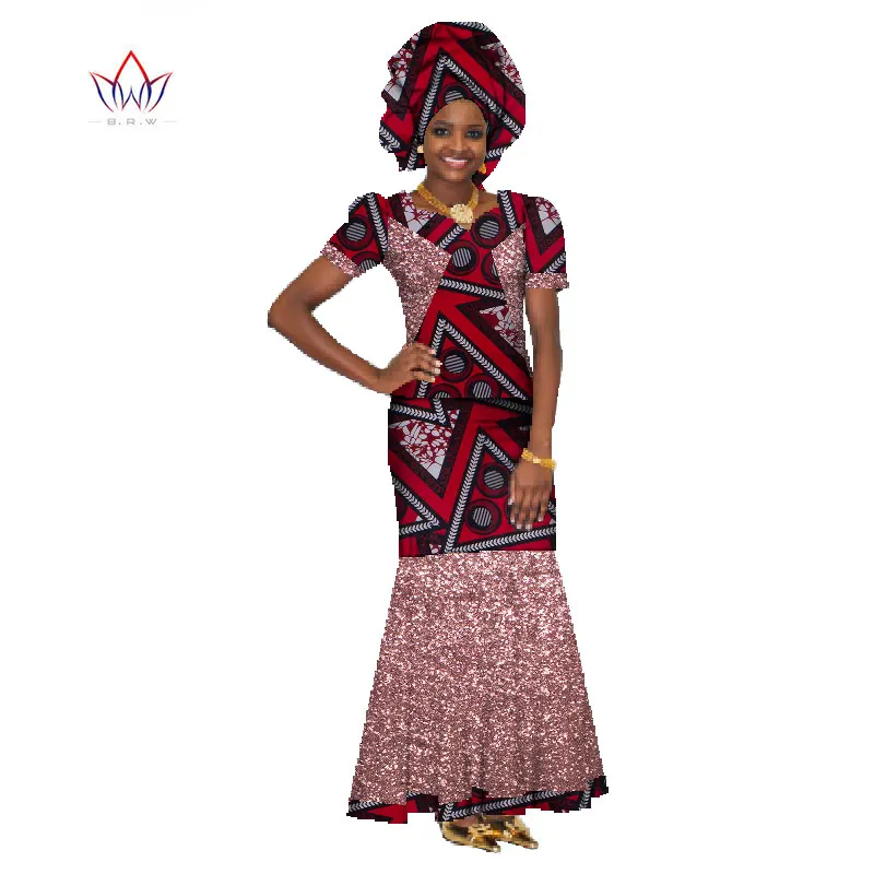 Летнее женское платье традиционная африканская Женская одежда из 2 предметов