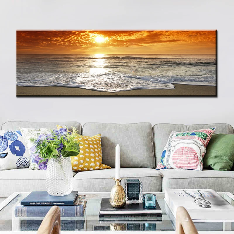 Картина на холсте Sunsets Настенная картина с природным морским пейзажем