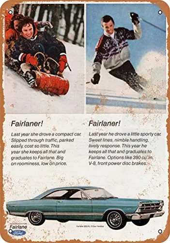 

Metal Sign - 1967 Ford Fairlane - Vintage Look 2Wall Decor for Cafe beer Bar Decoration Crafts