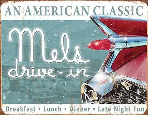

HomDeo Mels Diner Classic 8X12in Wall Decor Metal Signs Personalized Tin Sign