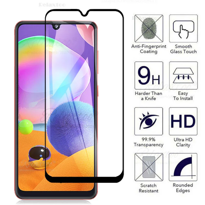 Защитное стекло закаленное для samsung A31 A41 A01 A415F A015F A315F 2 в 1 | Мобильные телефоны и