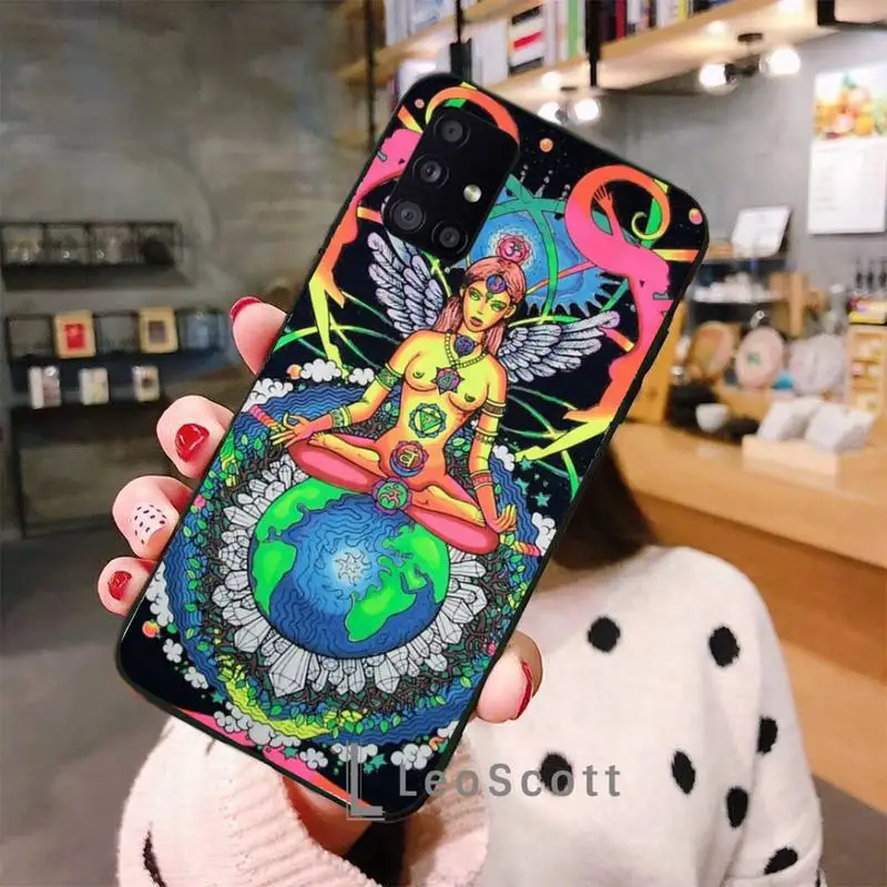 

Colourful Psychedelic Trippy Art Phone Case For Samsung S6 S7 edge S8 S9 S10 e plus A10 A50 A70 note8 J7 2017