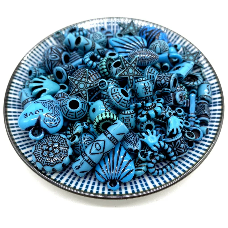 20 г/упак. акриловые смешанные бусины стиль для DIY ювелирные изделия браслеты