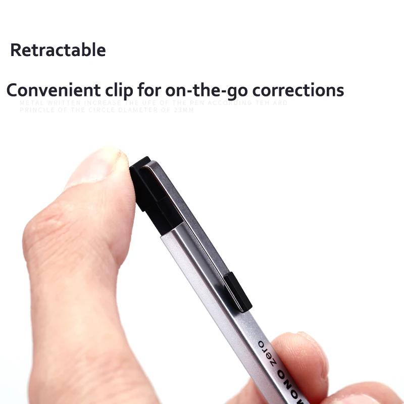 Металлическая ручка Tombow с мононулевым ластиком прямоугольная 2 5 мм x тонкая точка