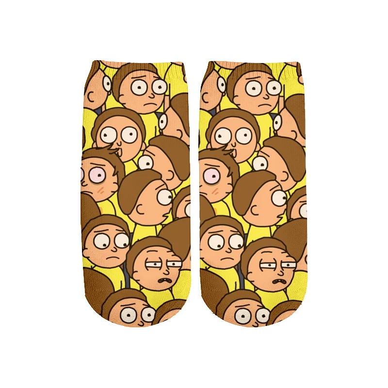 7 Новейшие Rick and Morty 3D печатных мультфильм милые короткие носки для мужчин женщин harajuku корейские носки RS-001 - Цвет: 7