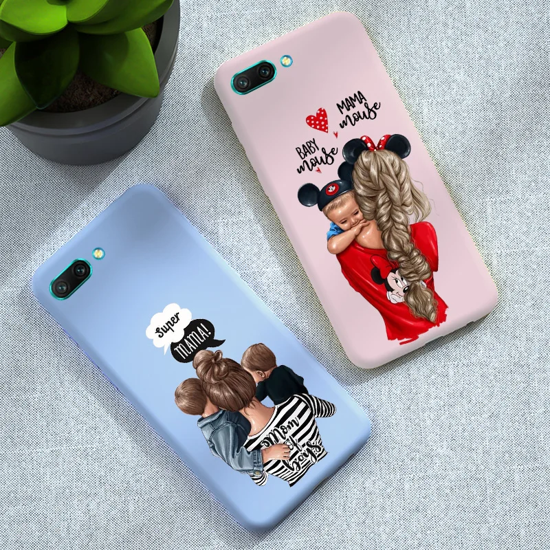 Мягкий силиконовый чехол Super Mama Baby Mom для Huawei Honor 8A 8C 8S 8X 7A 7C задняя крышка 20 PRO 20S View 9X