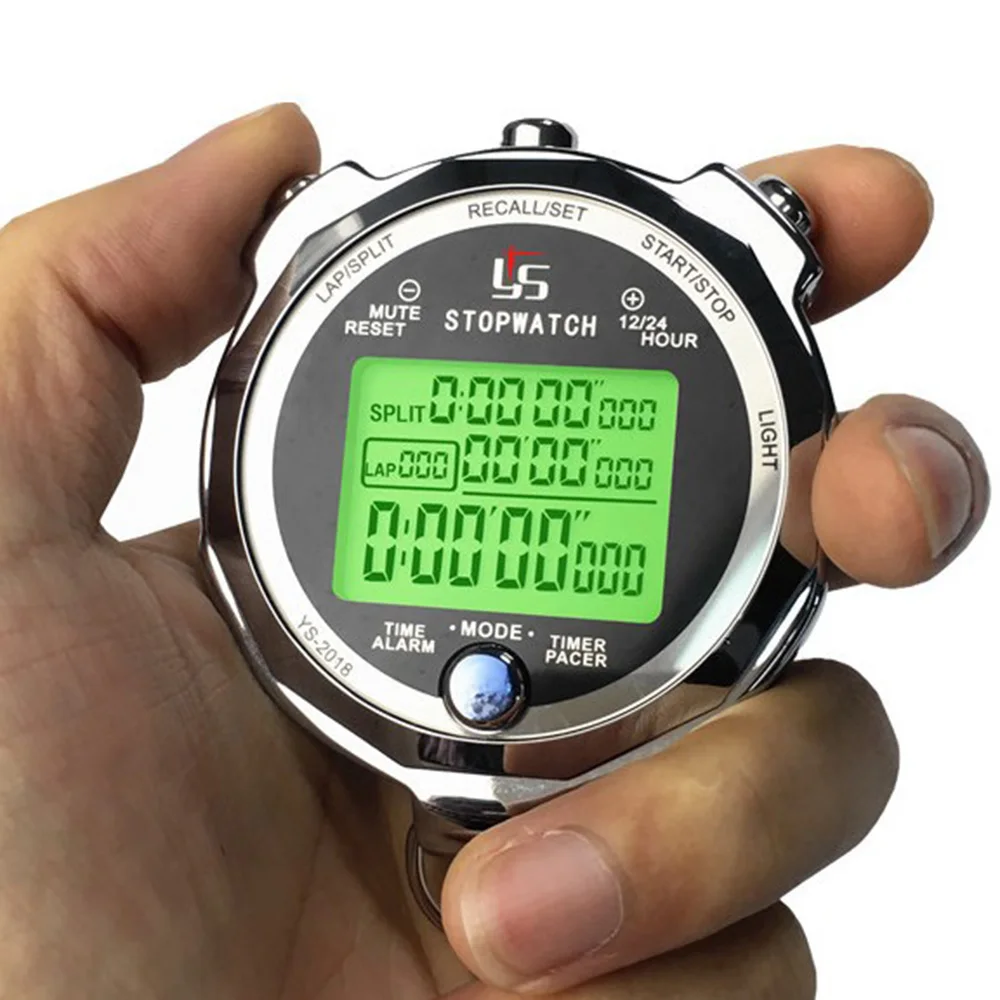 Waterproof Stopwatch Timer Luminous A Thousandth 0.001 Second 100 Channels Memory For Running Training Track Field | Инструменты