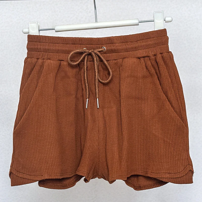 

WOHUADI Casual Seamless Women Yoga Pant Gym Fitness Clothing Sportswear Female Workout Ribbed Leggings Training Shorts