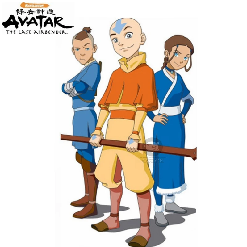 Детский аниме Аватар Последний аirbender Katara Korra Aang косплей костюм комбинезон наряды