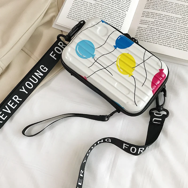 

Fashion Women Handbag Hip Hop Graffiti Pattern Hard Shell PVC Designer