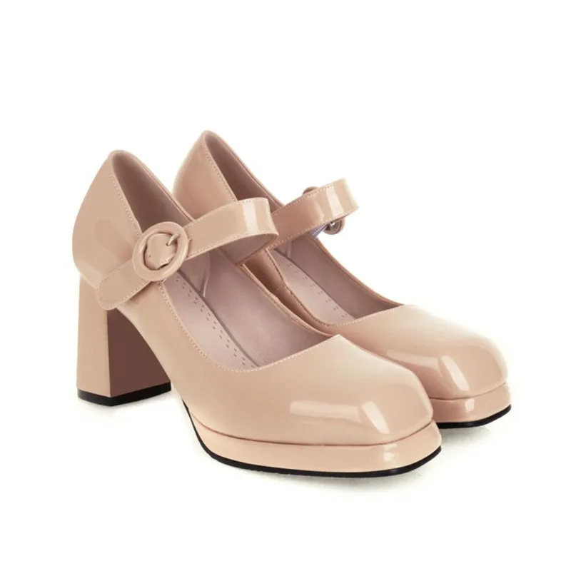 

Женские туфли-лодочки на массивном каблуке, с квадратным носком, Размеры 33-48