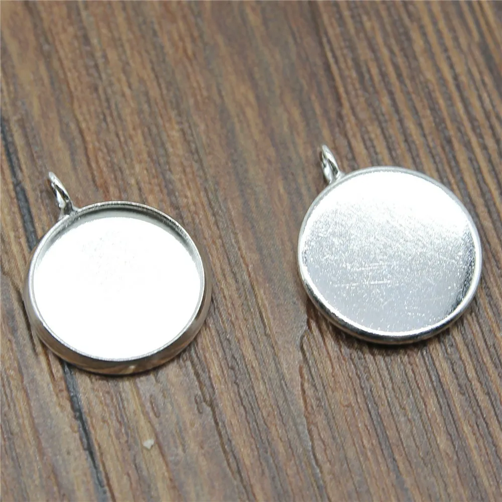 WYSIWYG 10шт. 6 Цветов Подходит 10/12/14/16/18/20/25мм Медный Материал База Для Подвески Камеи В Наборе С Шармами Подвеска Лоток.