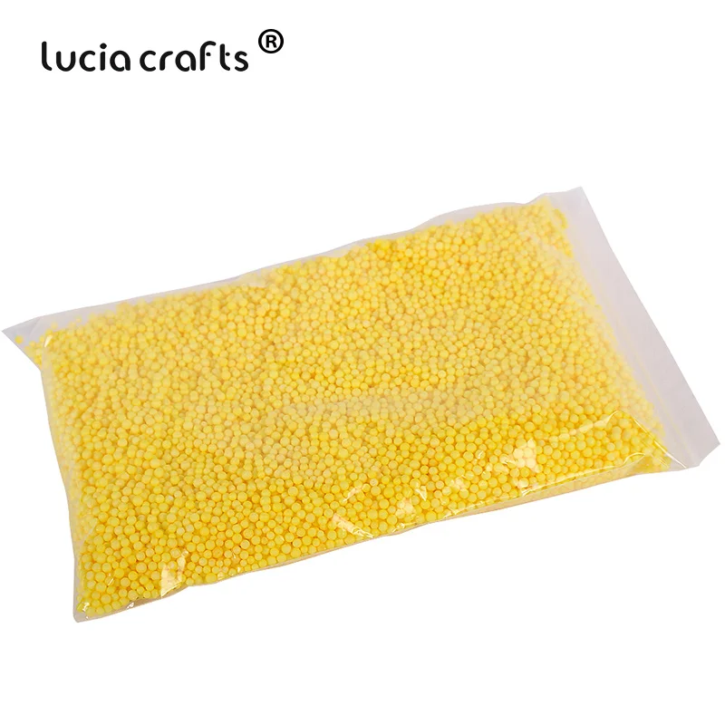 C8 light yellow 10g Lucia crafts 10 г/20 г 2-4 мм пенопластовые шарики для свадьбы/вечерние DIY украшения аксессуары M0103 - Цвет: C8 light yellow 10g