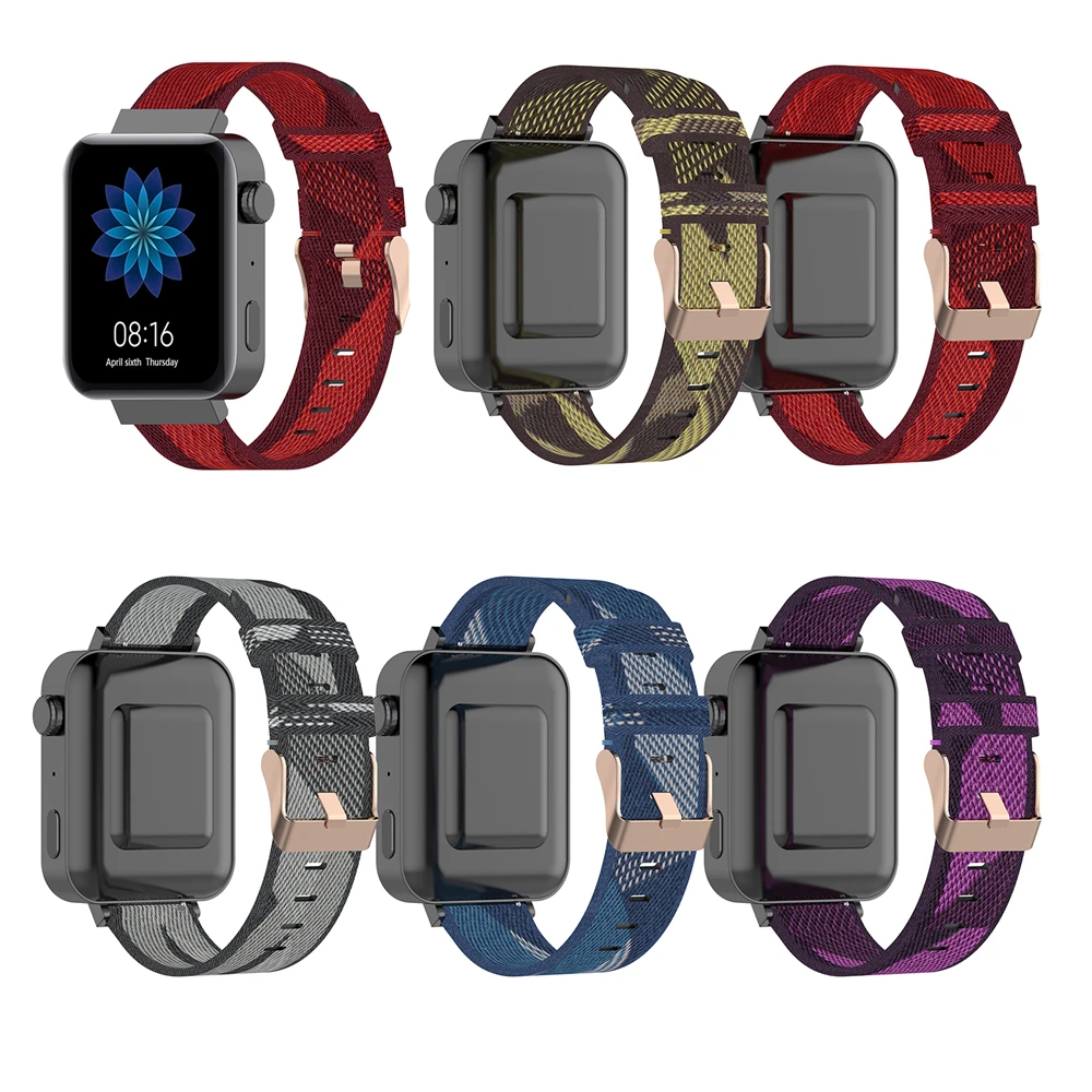 18 мм ремешок тканый нейлоновый для Xiaomi MI band часы Garmin Vivomove3S /4S ископаемых LG Ticwatch C2