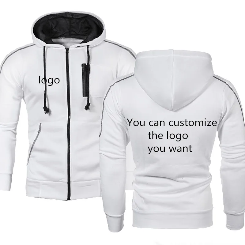 

Solid color Hoodies Men Custom Logo Car Anime Funny Print Mens streetwear Fleece Zipper Jacket Hip Hop Harajuku Tracksuit