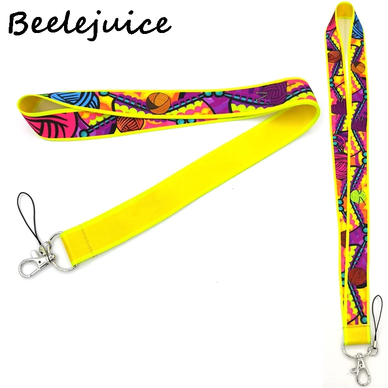 Камвольная пряжа шейный ремешок брелок мобильный телефон ремень ID значок