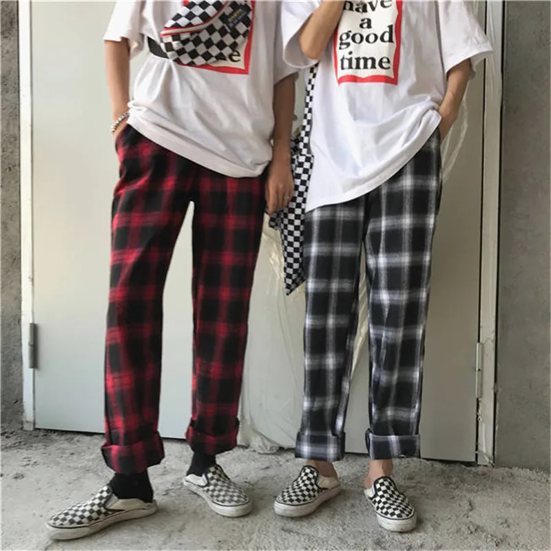 Клетчатые штаны и Nike Air Force