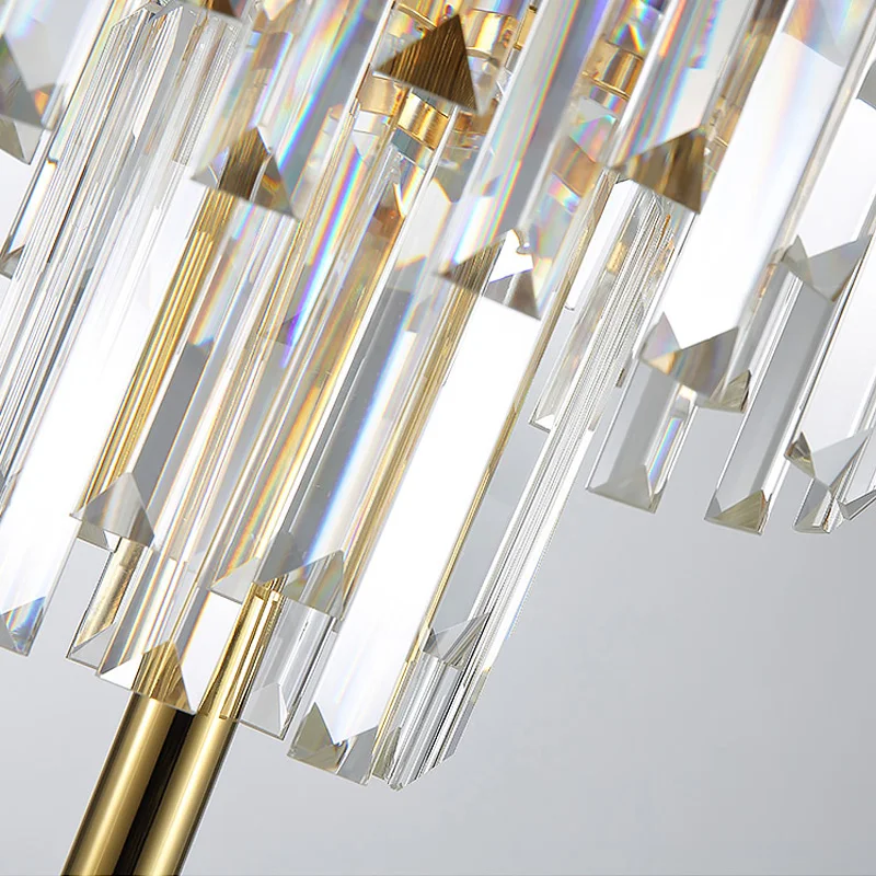 FKL Modern Crystal Floor Lamp Stand For Living Room Reading Bedroom Standing Indoor Light Fixtures | Освещение