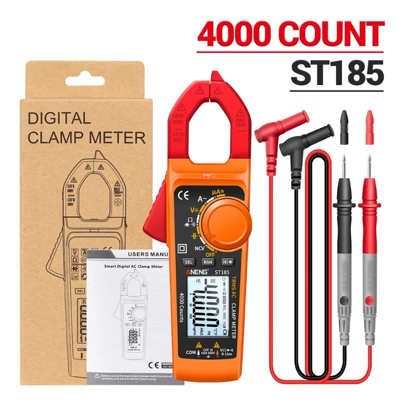 

Digital Clamp Meter Auto-Ranging 4000 Counts Volt Meter AC Amp Meter NCV Indcution AC DC Voltage AC Current Meter M4YD