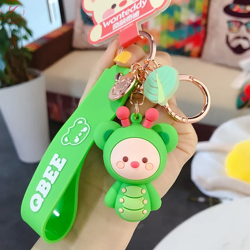 

Adorable Teddy Insect Bees Series Keychain Cute Cartoon Car Key Chain Bag Pendant Keyring Accessories Gift Woman