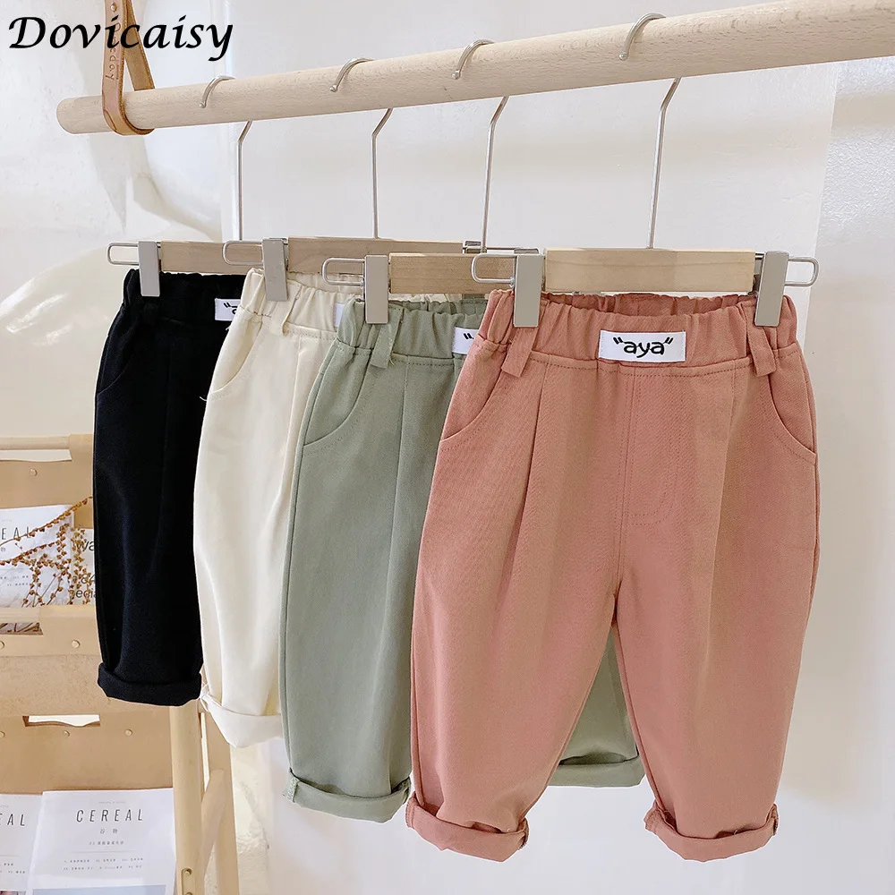 

Children Loose Trousers for Girls and Boys Spring New Boys Clothes Korean Casual Loose Solid Fashion Cotton Pants