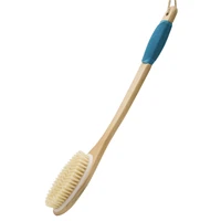 curved handle non slip bath brush natural bristles back scrubber shower brush dry skin exfoliating body massage cleaning