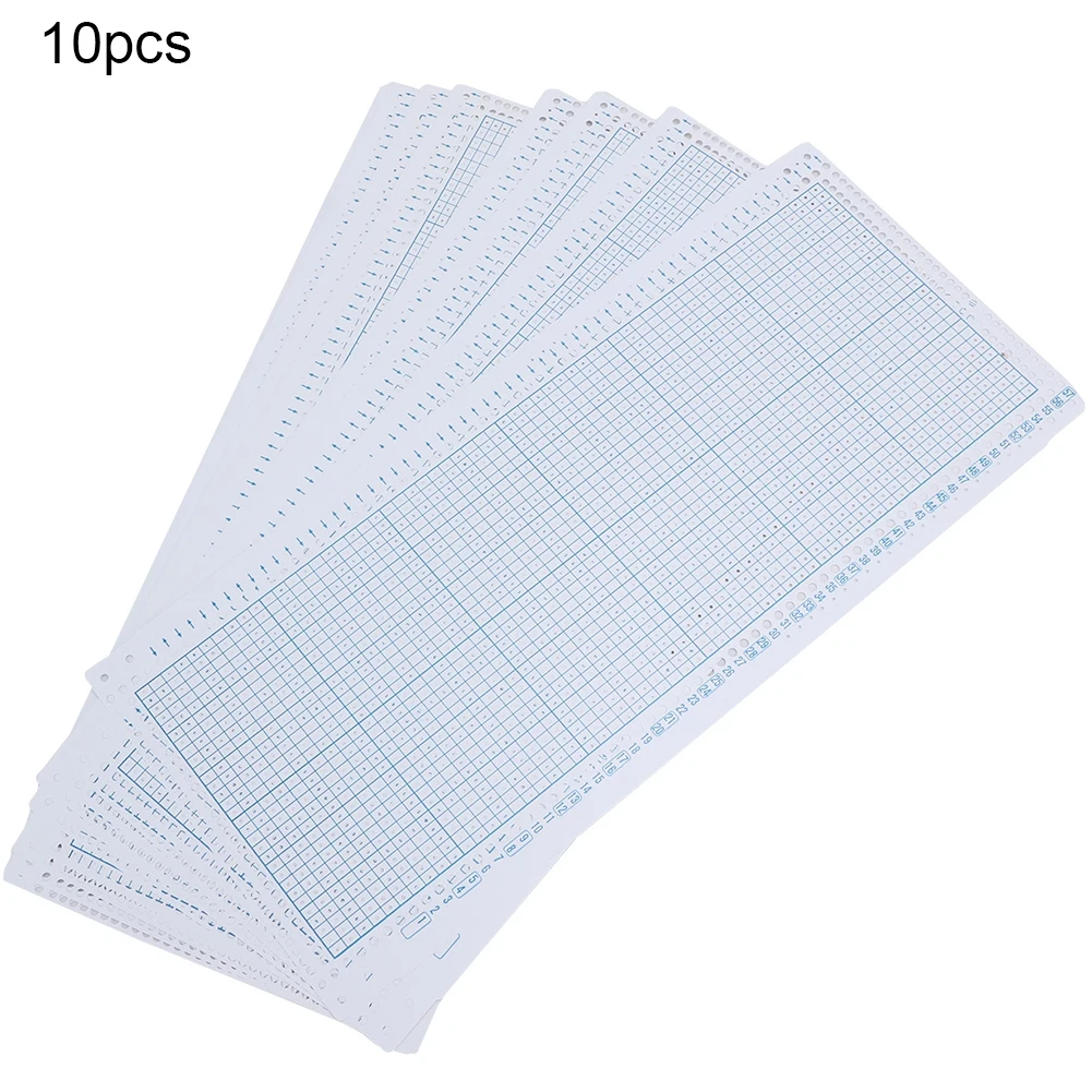 10Pcs 30‑pin Stitches Punch Card +10Pcs Grid Paper Nylon Knitting Machine Accessory For SK270 SK272 SK370 SK830 | Дом и сад