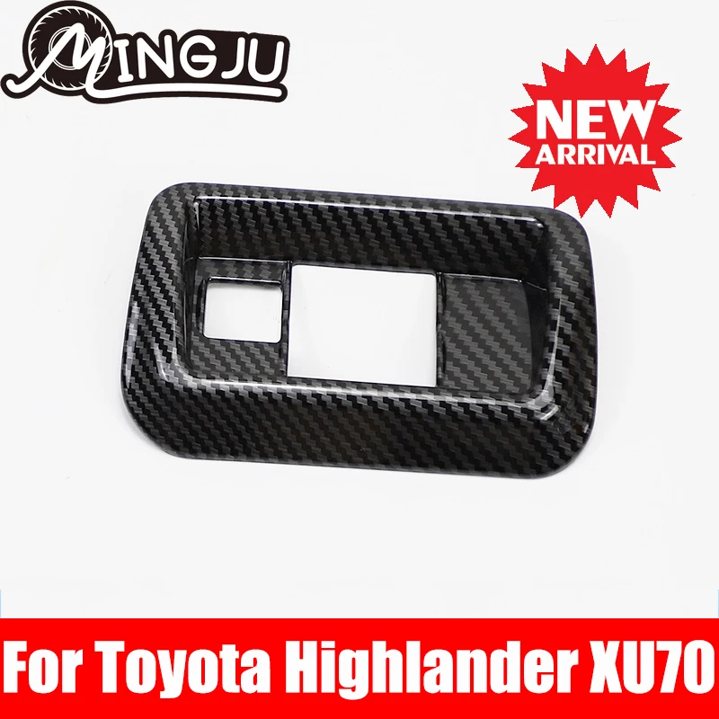 

For Toyota Highlander Kluger LHD XU70 2020 2021 2022 Product ABS Mahogany Headlight Control Pnel Cover Accessories