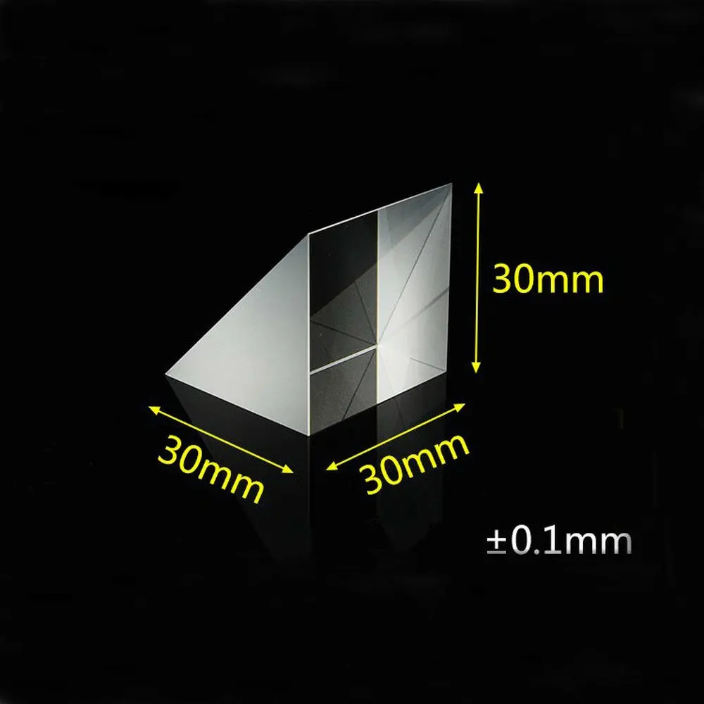 Litro Цветовая Призма Angolo Retto Prisma 30*30*30 Triangolare Riflessione Totale Isoscele Mitsubishi Specchio Obliqua Rivestimento |