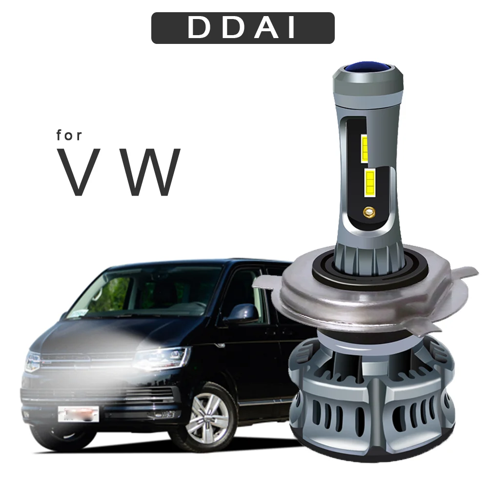DDAI Супер Яркий h7 led h4 для vw passat b5.5 T4 T5 turbo 6500K 12V яркие фары авто аксессуары