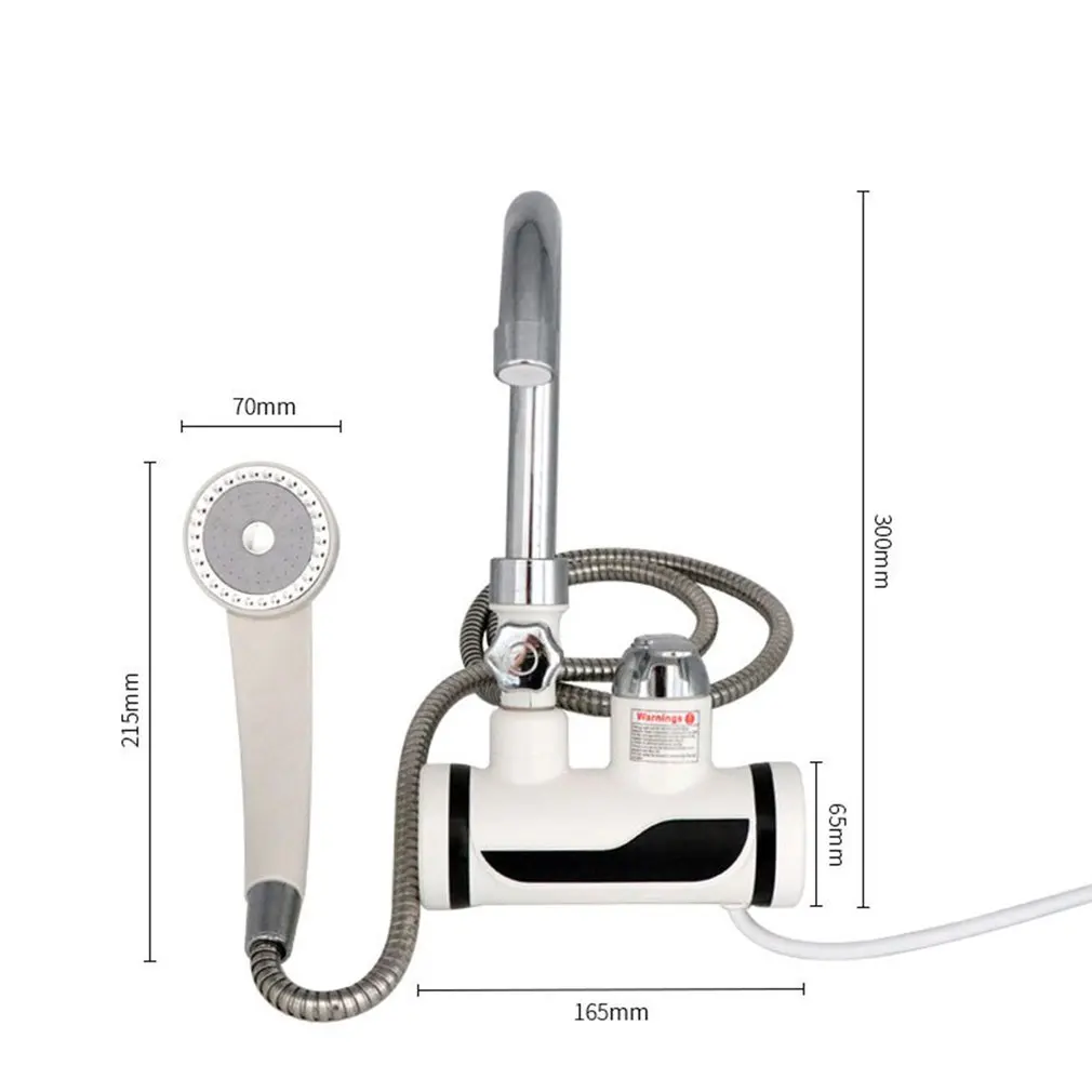 

Temperature Display Instant Hot Water Tap Digital Electric Faucet Tankless Kitchen Instant Hot Faucet Water Heater with Shower