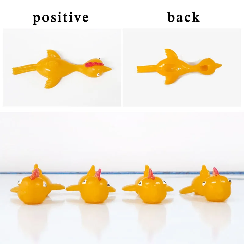 

TPR Flying Game Funny Finger Catapult Turkey Stretchy Toys 1Pcs Nice Gift Scream Chicken For Kids Sticky