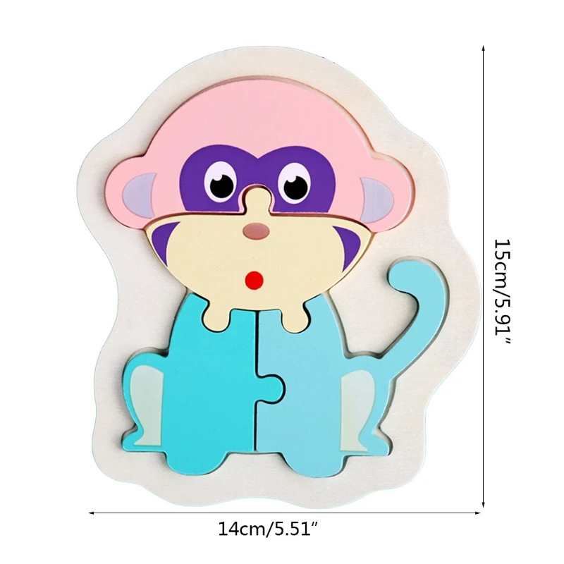 

6 Patterns Brain Developmental Jigsaw Puzzle for Baby Toddlers Wooden Puzzle Sticks Educational Preschool Stacking Toys 54DF