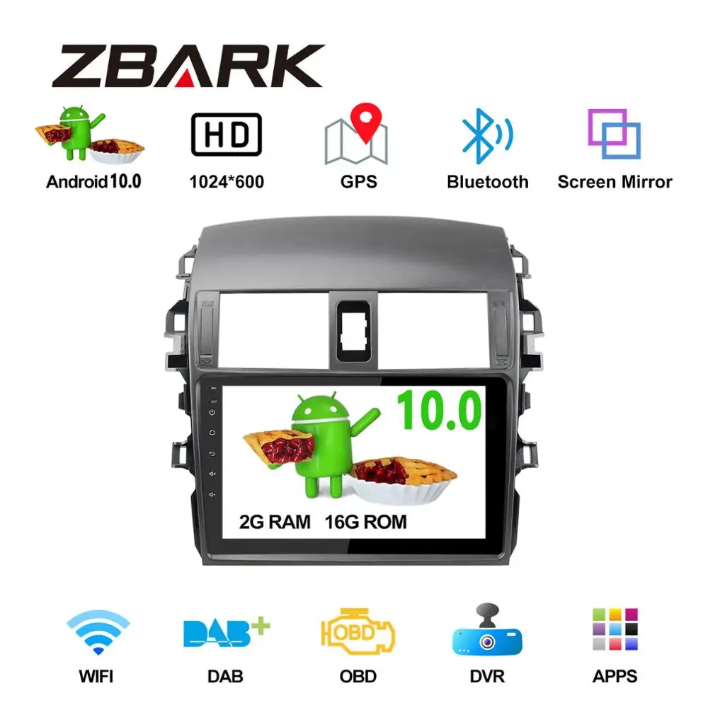 9 дюймов Android 10 0 2 Din RAM 2G мультимедийный автомобильный стерео радиоплеер GPS