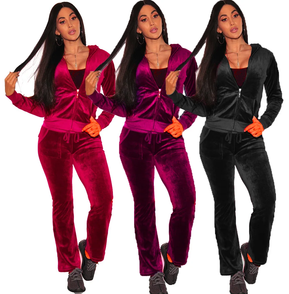 Женский сексуальный Повседневный кашемировый спортивный костюм с золотыми