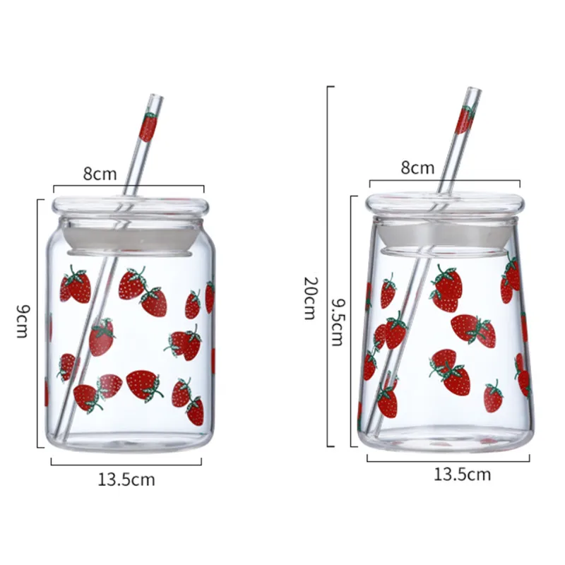 Прозрачная Милая кофейная кружка большой емкости с крышкой простая современная