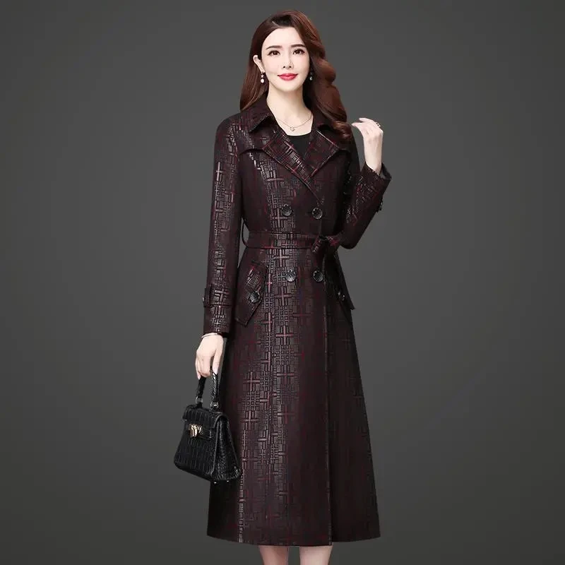 

Ветровка женская осенняя длинная, модная и Элегантная универсальная Повседневная куртка с талией, 2021