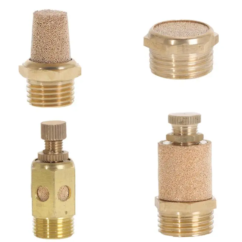 Пневматический Глушитель выхлопных газов глушитель шум воздуха латунь