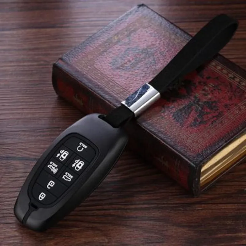 

Aluminium Alloy Silicone Car Remote Key Case Fob Cover holder For Hyundai Nexo Sonata 2020 keyring wallet