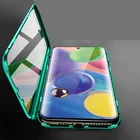 Магнитный металлический двусторонний стеклянный чехол для Samsung S20, S21, S10, S30Plus Ultra, A51, 71, 91, 50, 30, 70, 11, A11, 31, 21, Note 10, 20 Pro Lite