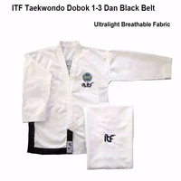 top ten itf taekwon do 1 6 dan ultralight breathable uniform taekwondo kimono assistant master doboks with embroidery suit gi