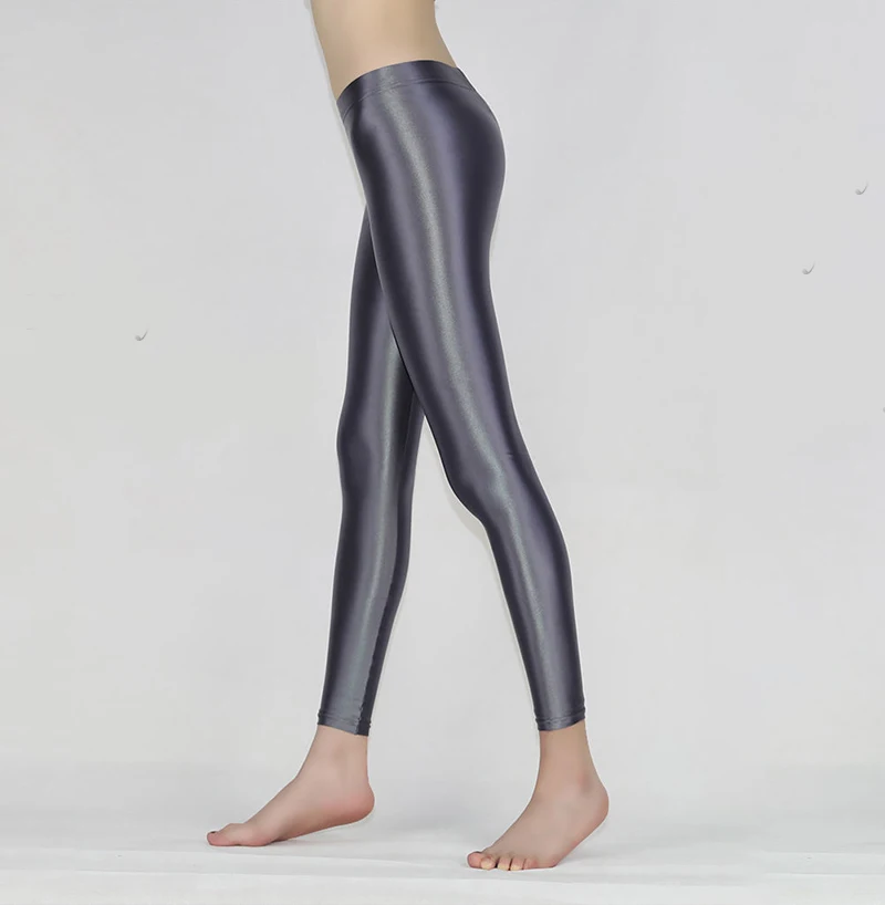 

Y2K Thin transparent glossy seamless sexy pants Women glitter high waist sports leggings Workout gym exercise fitness trousers