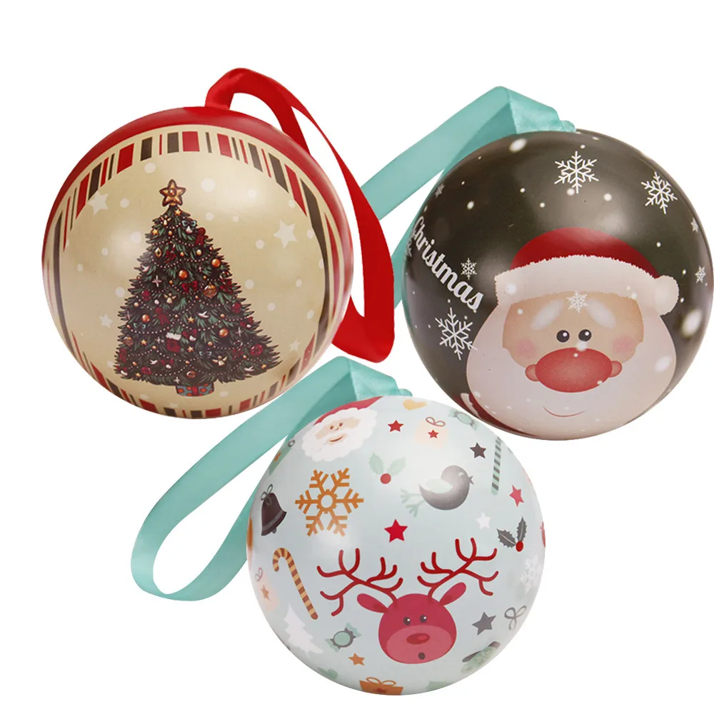 3 шт. Рождественский олень Санта Рождественская елка висячие украшения жестяная