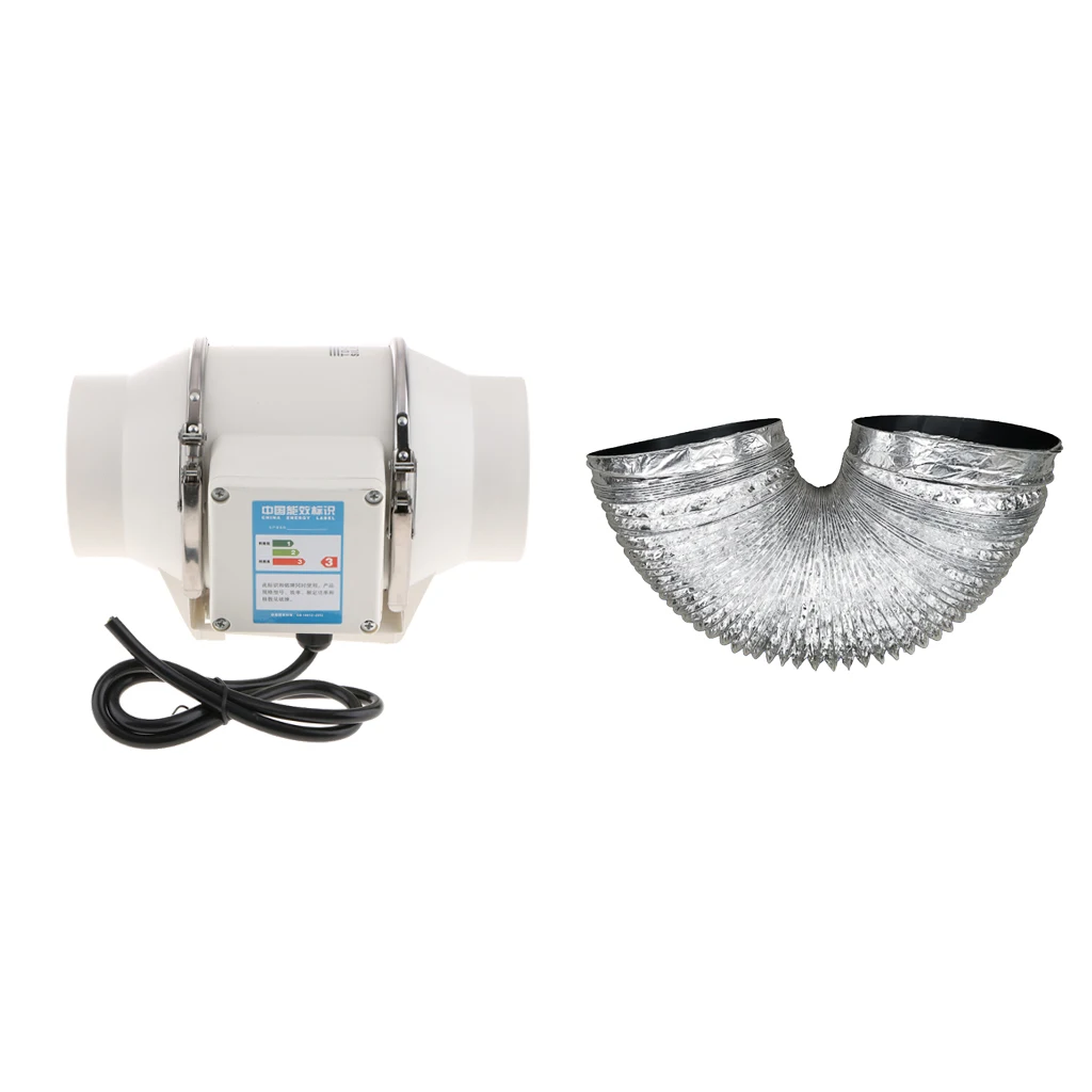 4 Inch 220V Duct Inline Fan with Carbon Filter Hose Ducting Combo for Home Improvement | Автомобили и мотоциклы