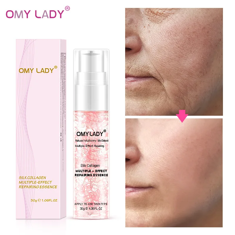 

OMY LADY Шелковый коллаген, многофункциональная восстанавливающая жидкая эссенция, задержка старения, уменьшение морщин, увлажняющий, уход за ...