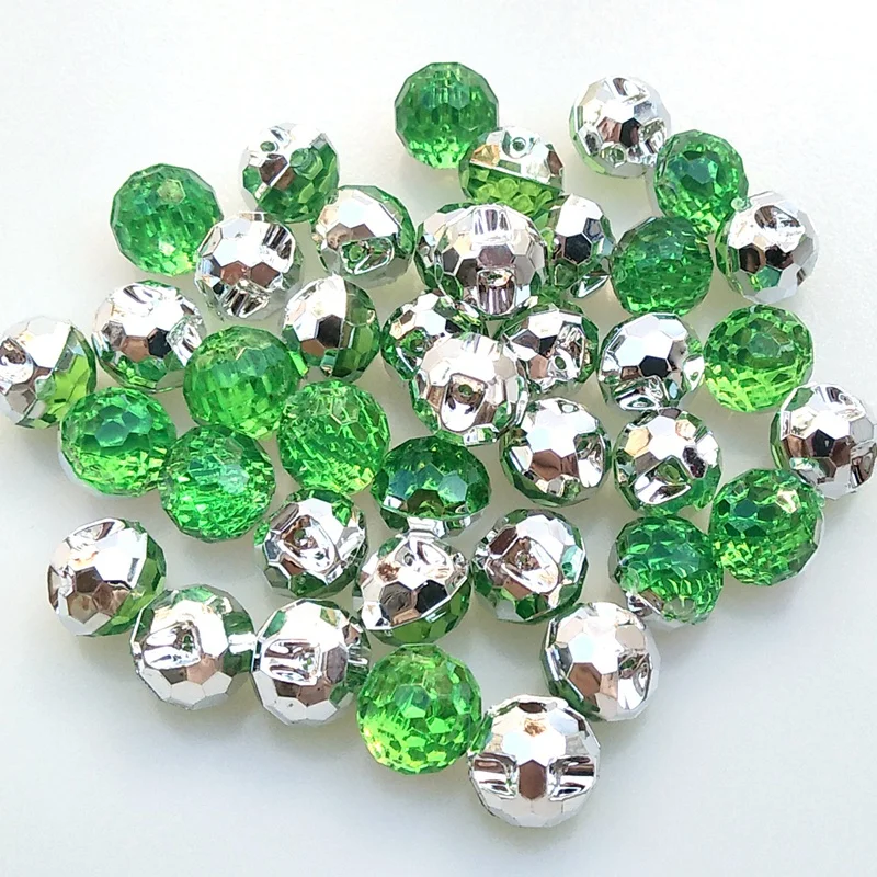 HL 40 шт Круглые акриловые пуговицы зеленого цвета швейные принадлежности