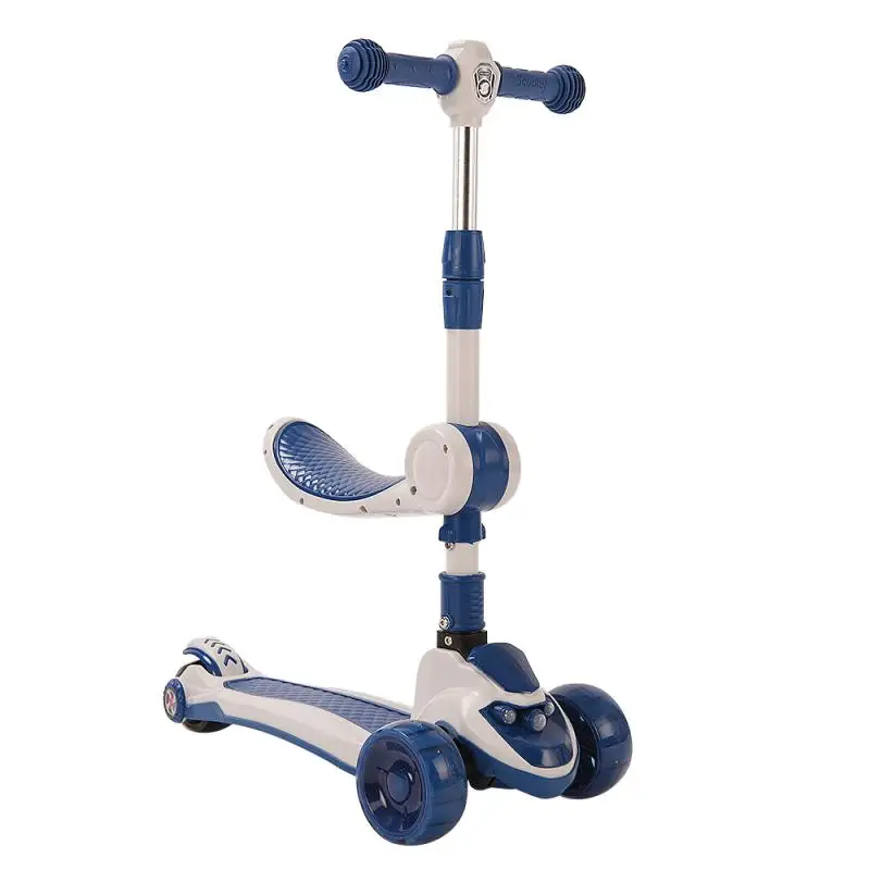 

New Children's Scooter High Quality Lightweight Fast Folding Adjustable Height Widened Pedals Strong Bearing Capacity LED Scoote